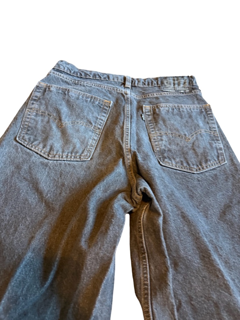 Levi's Super Baggy Black Denim Jeans Wide Leg 90s 2000s Y2K Retro Size 30 x 34 - Picture 8 of 12